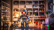 robot and toys at children´s playroom