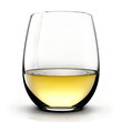 Silhouette of Stemless Wine Glass isolated on transparent background