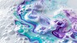 Premium background. Blue-violet paint, paint application technique, stains, painting, acrylic. Luxury art for flyer, poster, notepad.