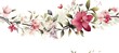 Garden Garland: Seamless Background with Floral Borders