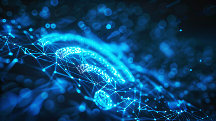 abstract data background with wifi symbol