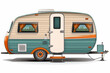 camper van on a white background