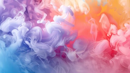 Wall Mural - Colorful glossy smoke background created with Generative AI