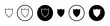 Shield Icon Set. Protect or Defense Symbol. Firewall Security Guarantee Shield Vector Icon suitable for apps and websites UI designs.