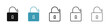 © Gopal - Unlock Icon Set for Security Applications Featuring Unlocked Padlock Symbols