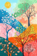 Wall Mural - Spring is here, everything is lively and vibrant. Fresh colors, 