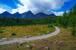 Summer Hiking Path In Perfect Alpine Mountain Panorama