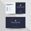 Double-sided Modern black and white business card template, Creative simple clean vector design, Vector illustration, Elegant business card for personal use, Corporate visiting card with company logo