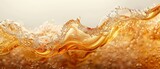 Fototapeta  - Abstract beer bubbles close up golden hues and carbonation