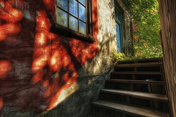 Fototapete - Image Revealing The Dramatic Interplay Of Light And Shadow