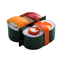 Wall Mural - Japanese sushi food japanese sushi dish png isolated on transparent background