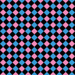 Seamless pattern with pink and blue rhombi