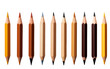 A vibrant row of pencils in assorted colors