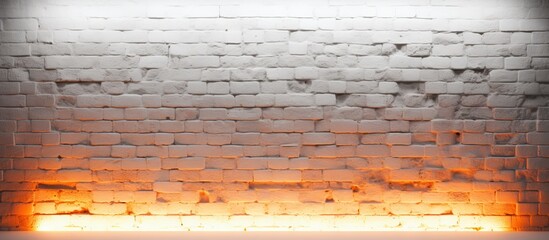 Sticker - A peachcolored brick wall with a warm yellow light glowing from within, blending naturally into the landscape with a serene horizon