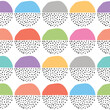 Seamless pattern with colorful circles and dots