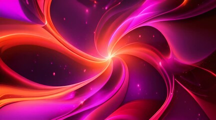 Wall Mural - deep purple and copper abstract fractal universe space looping background