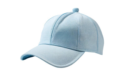 Wall Mural - Light blue cap, isolated on transparent background.