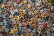 © Andrii - Close Up of a Large Group of Puzzle Pieces