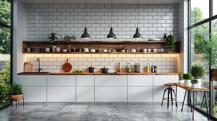 Canvas Print -  A room brimming with many plant pots, arranged atop a window-facing shelf