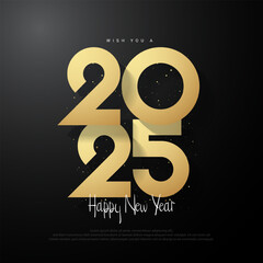 Wall Mural - Happy new year 2025 design.