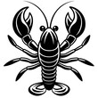 lobster silhouette vector art illustration