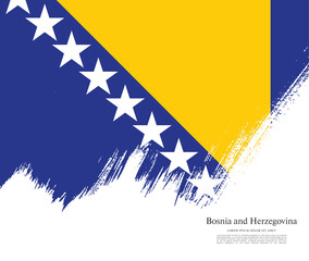 Flag of Bosnia and Herzegovina, vector illustration 