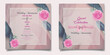 pink floral decent invitation card