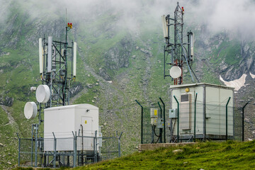 Sticker - Weather station next to Balea Lake next to Transfagarasan road in Carpathians, Romania