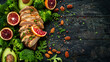 Healthy Food: Chicken Fillet, Avocado, Broccoli, Fresh Veg






