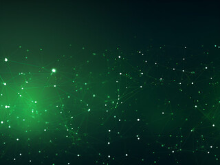 Wall Mural - A mesmerizing display of cosmic rays green. AI Generation.
