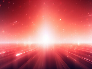 Wall Mural - Cosmic rays red streak across the universe. AI Generation.