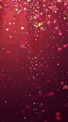 Wall Mural - Red and Pink Hearts Background