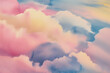 watercolor cloud with pastel colour