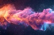 : A fvectors logo dissolving into a vibrant cloud of data particles, symbolizing endless possibilities.