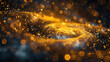 Illuminated Cosmic Swirl in Starry Space