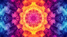 Vector Banner Adorned With A Mesmerizing Hexagonal Kaleidoscope Of Colors