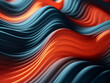 Behold an abstract wavy shape rendered in 3D, showcasing light and dark hues.