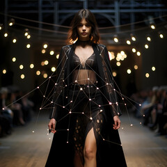 Wall Mural - A fashion show featuring clothing inspired by constellations