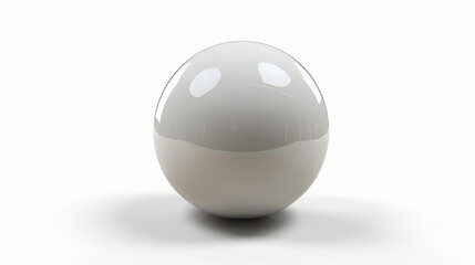 Poster - A white ball isolated on a white background
