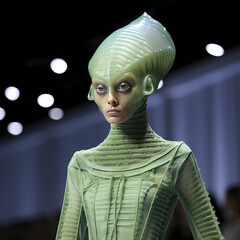 Poster - Alien fashion runway. 