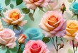 Captivating Pastel Roses in Soft Motion