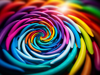 Poster - Hypnotic spiral design presents a captivating abstract background.