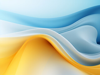 Wall Mural - Elegant illustration showcases gradient tones of blue and yellow.