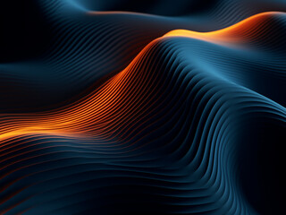 Wall Mural - Abstract background showcases wave pattern with layered colors.