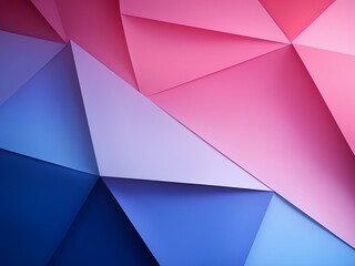 Wall Mural - Abstract sophistication: Pink and blue background features geometric patterns.