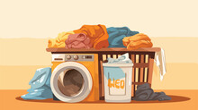 Dirty Laundry Mud Stains On Garments Vector Towels