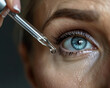Eyebrow tweezers. Eyelash extension procedure. Close-up.