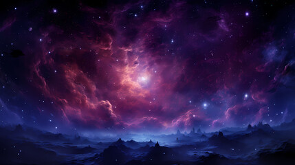 purple blue nebula background