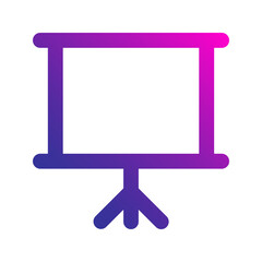 Canvas Print - projector screen gradient icon