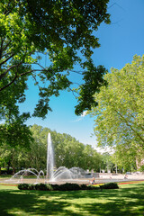 Wall Mural - Fountain of Adam Mickiewicz Park in Poznan, Poland